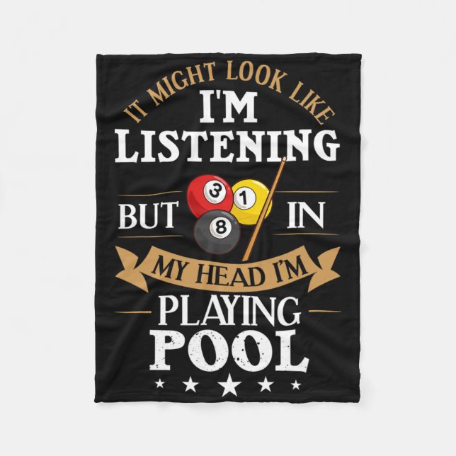 Sports Competit för Billiards Snooker Bassäng Fleecefilt (Framsidan)