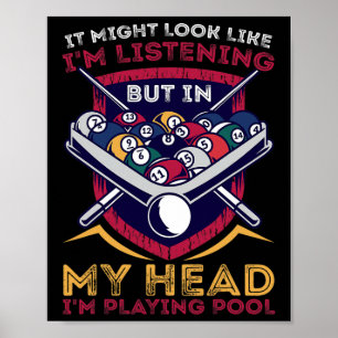 Sports Competit för Billiards Snooker Bassäng Poster