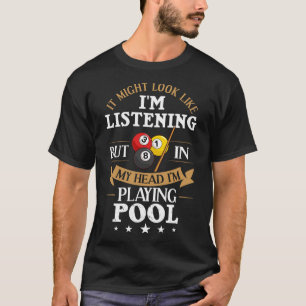 Sports Competit för Billiards Snooker Bassäng T Shirt