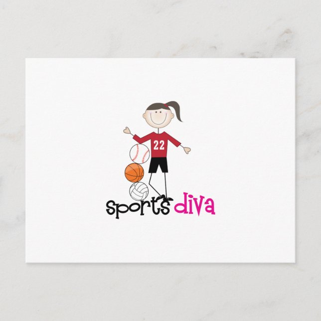 Sports Diva Vykort (Framsida)