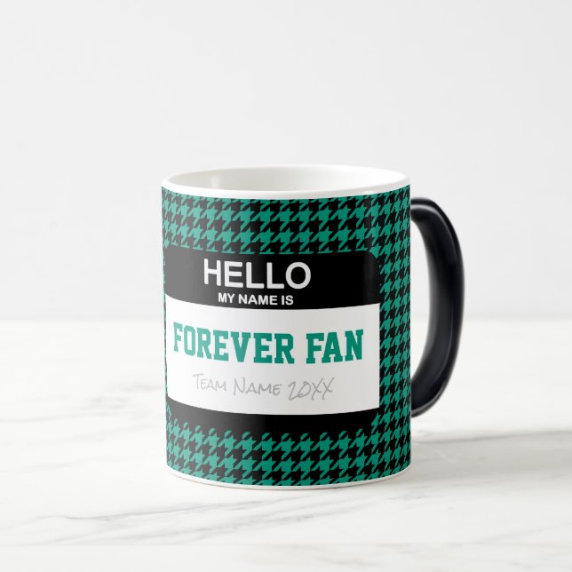 Sports Hej My Namn is Philly Houndstooth Year Magisk Mugg (Framsida höger)