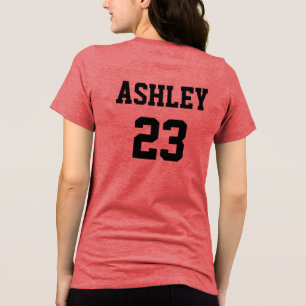 Sports Jersey Number och Namn Red Personlig T Shirt
