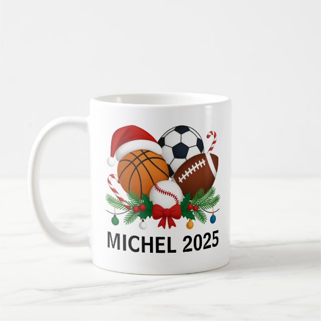 Sports jul 2025 Mugg | Anpassat namn (Vänster)