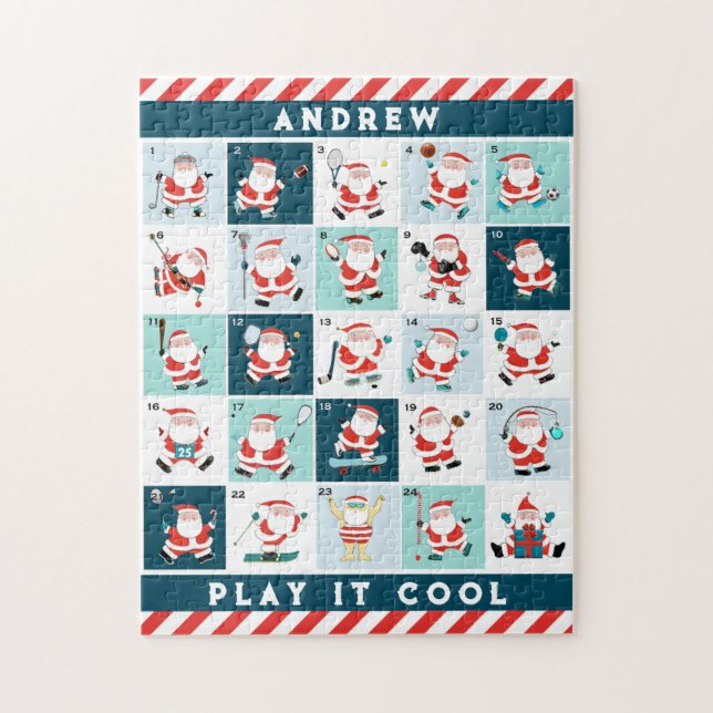 Sports jul Advent Calendar Jigszle Puzzle Pussel (Vertikal)