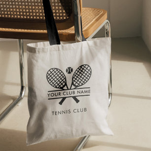 Sports Klubb Tennis Team Black Swag Anpassningsbar Tygkasse