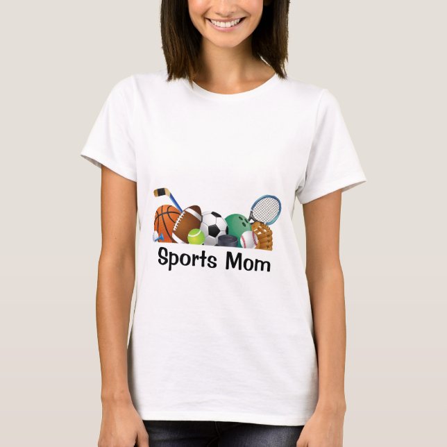 Sports Mamma Anpassade T-Shirt (Framsida)