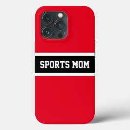 SPORTS MAMMA Roligt Bright Red Black White Rand