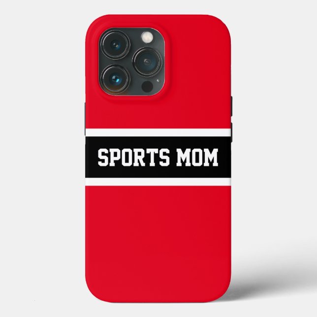 SPORTS MAMMA Roligt Bright Red Black White Rand (Baksida )