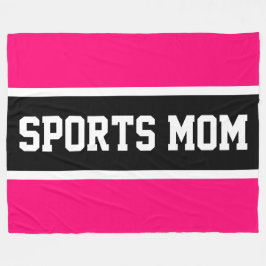 SPORTS MAMMA Sporty Coola Bright Rosa Black Rand Fleecefilt