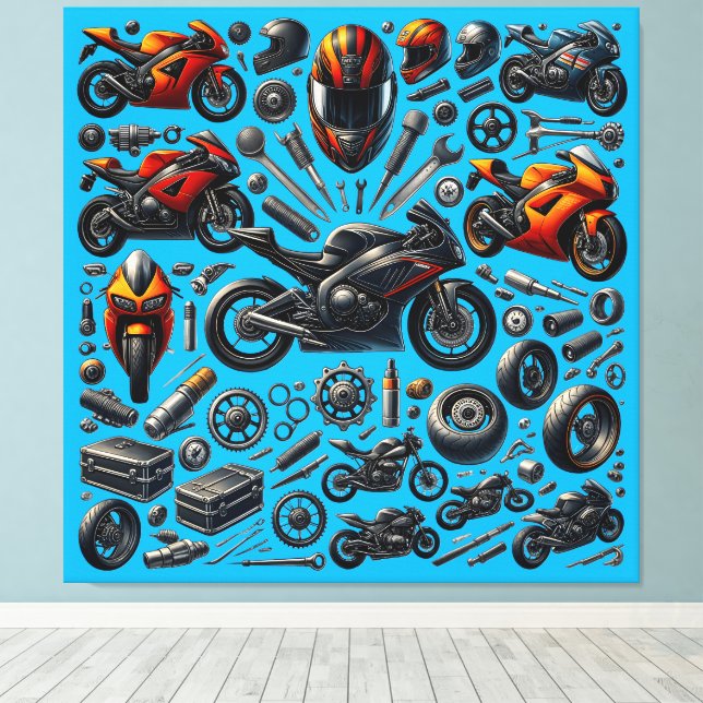 Sports Motorcycles : Speed and Performance Canvastryck (Insitu (trägolv))