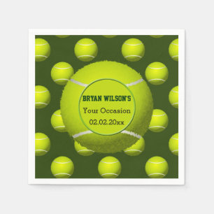 Sports Party Tennis Personlig napkins Pappersservett