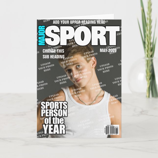 Sports Personlig Magazine Cover Kort (Framsida)