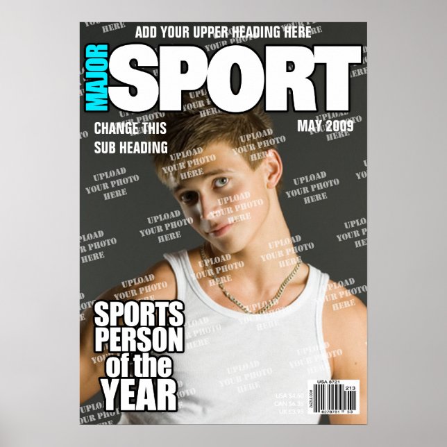 Sports Personlig Magazine Cover Poster (Framsidan)
