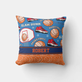 SPORTS Personlig Namn Basketball Fläkt Mönster Kudde