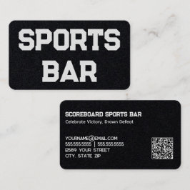 Sports Pub Anpassningsbar QR Visitkort