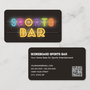 Sports Pub Anpassningsbar QR Visitkort