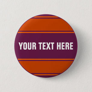 SPORTS RAND - Plum Orange + din text Knapp