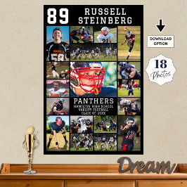 Sports Senior Studenten 18 Photo Collage Poster