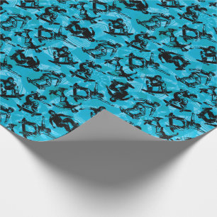 Sports Skateboarder Blue Black Skater Boy Coola Presentpapper