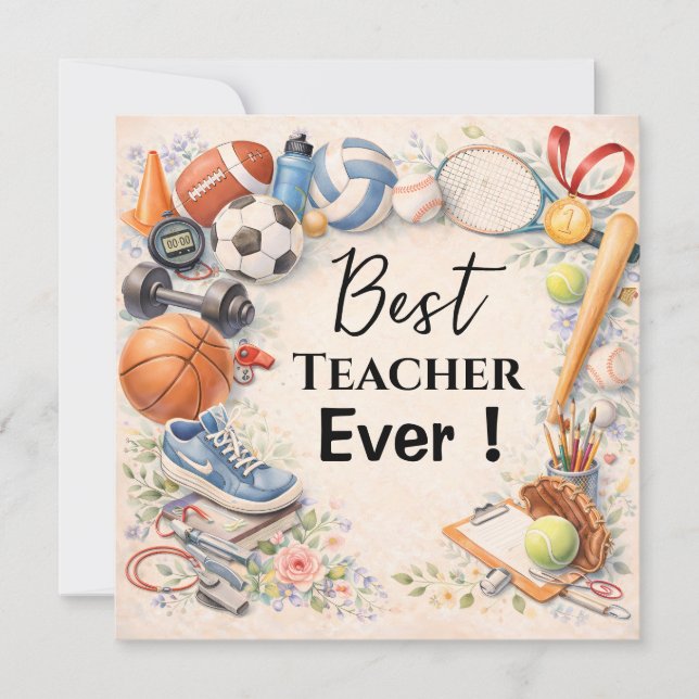 Sports Teacher Thank You Gift End of School Year (Framsida)