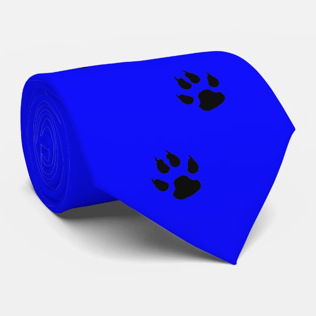 Sports Team Mascot Paw Print Necktie ANY FÄRG Slips (Rullad)