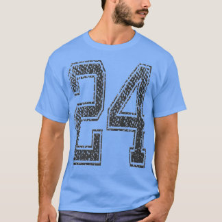Sports TeamNumber 24Year 2024Midnight Black881 T Shirt