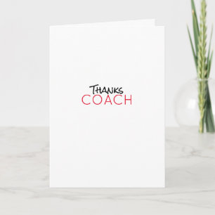 Sports THANKS COACH Team färg Modern Kort