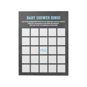 SPORTS THEME Baby dusch BINGO GAME Anteckningsblock