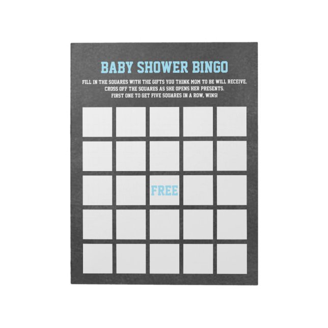 SPORTS THEME Baby dusch BINGO GAME Anteckningsblock (Roterad)