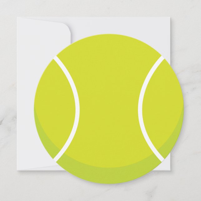 Sports Theme Tennis Boll Party Investigation Inbjudningar (Framsida)