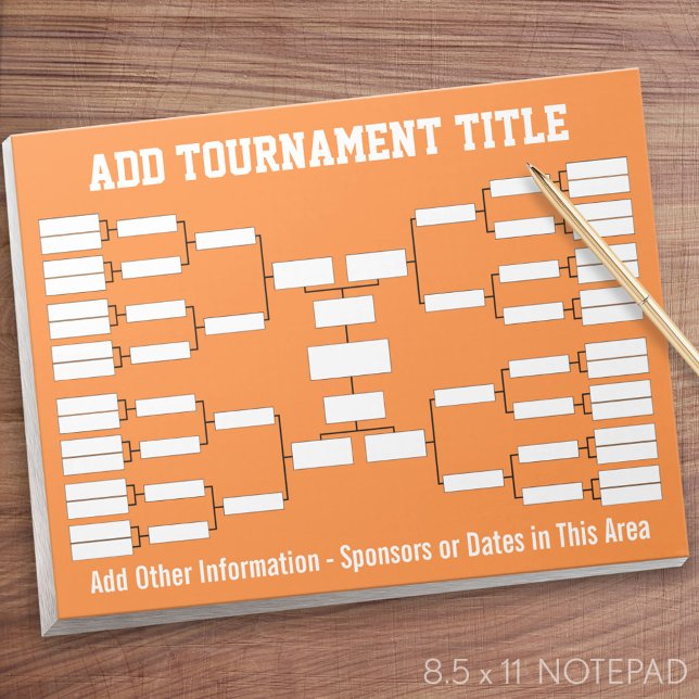 Sports Tournament-parentes Anteckningsblock (Sports Bracket Notepad)