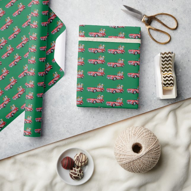 Sportscar Santa! Presentpapper (Hantverk)
