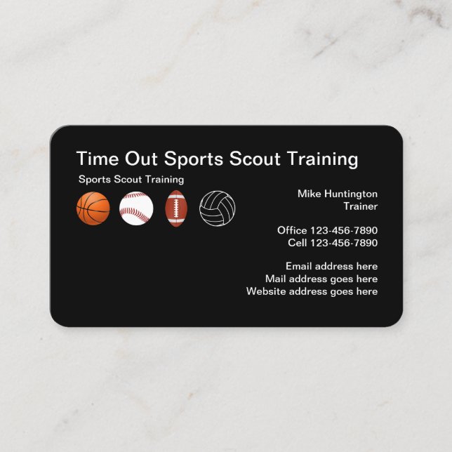 Sportscout Träningskolas Visitkort (Framsida)