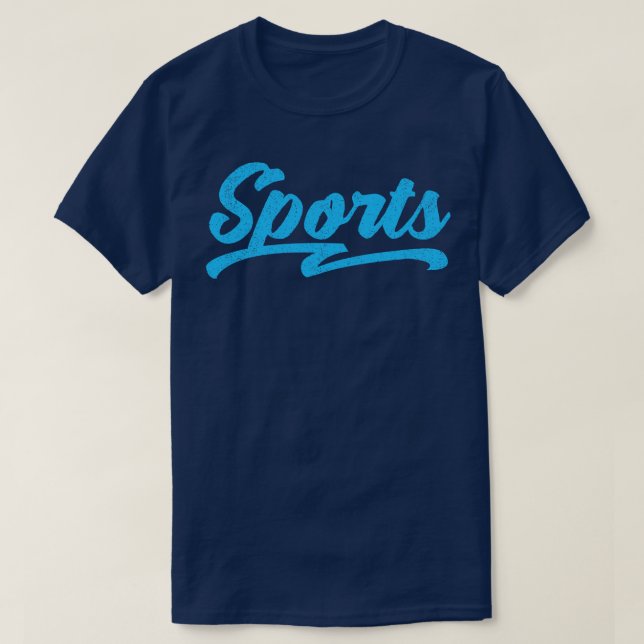 sportskript, typografi blå t shirt (Design framsida)