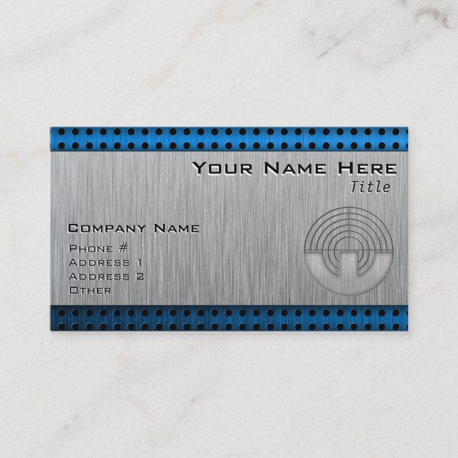 Sportskytte; Metall-look Visitkort (Framsida)