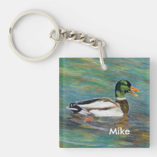 Sportslig man personliggräsand Keychain