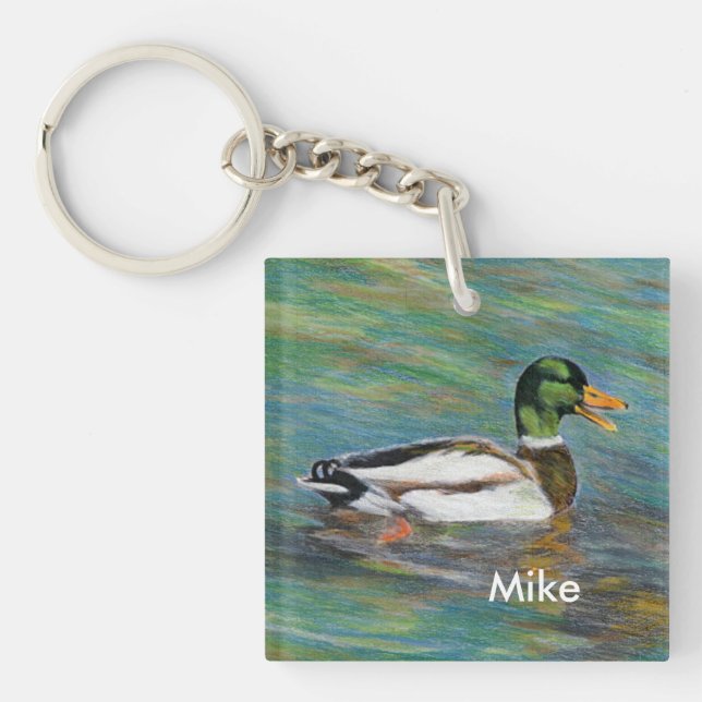Sportslig man personliggräsand Keychain (Framsidan)