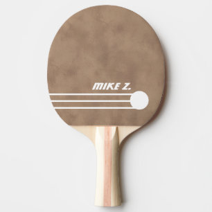 Sportsligt namn gammalt brunt pingisracket