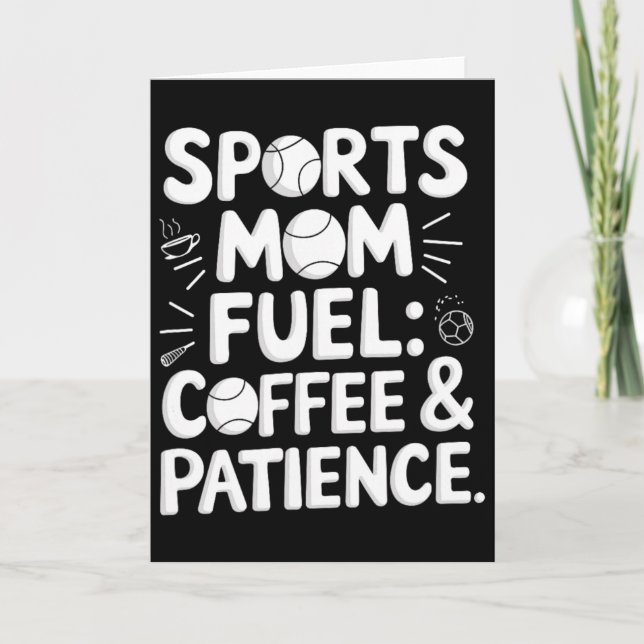 Sportsmamma Bränsle Kaffe Tålamod Sälj Softll  Kort (Framsida)