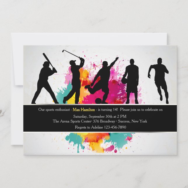 Sportsmaninbjudan Inbjudningar (Framsida)