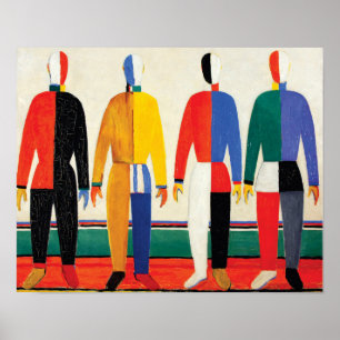 Sportsmen av Kazimir Malevich Poster