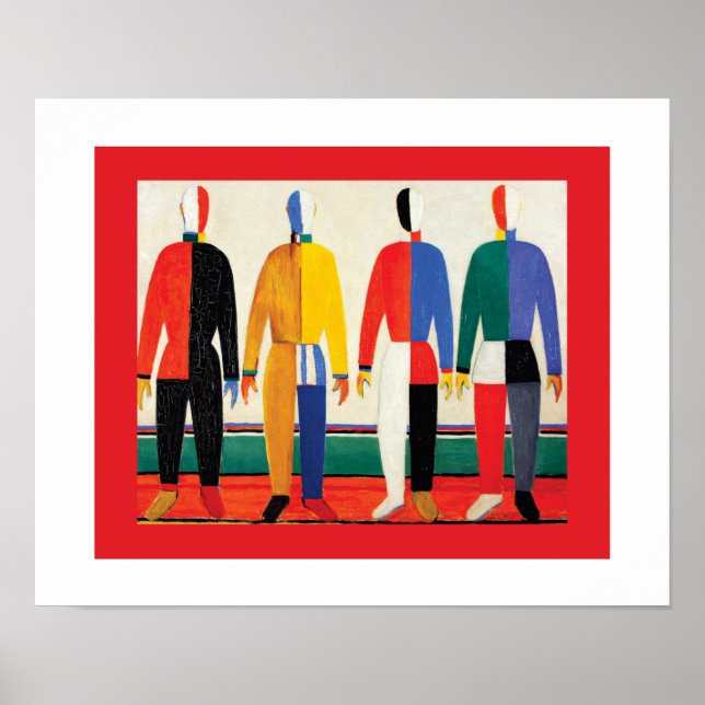 Sportsmen av Kazimir Malevich Poster (Framsidan)