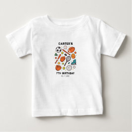 Sportspartytid All-Star Födelsedag | Barnsport T Shirt