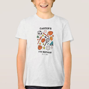 Sportspels Tid All-Star Födelsedag Barnsport T Shirt