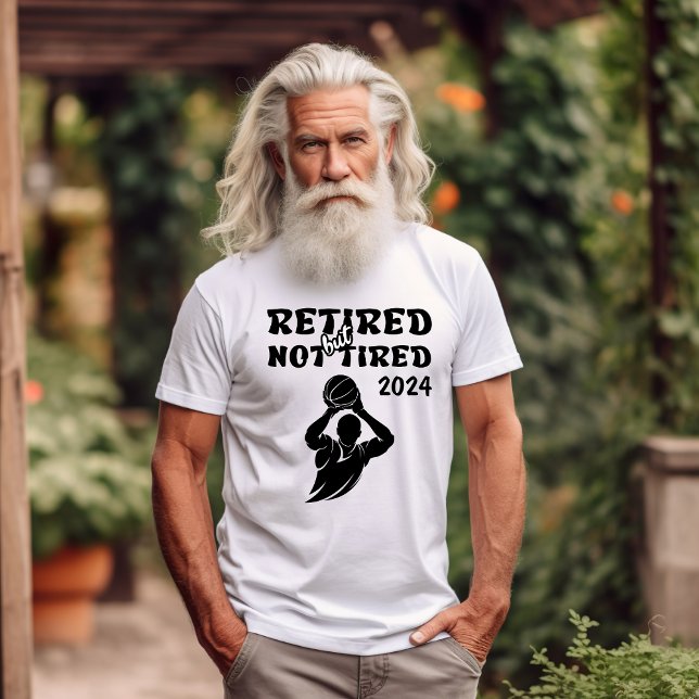 Sportsport i basketboll i pension, trötta men inte t shirt (Skapare uppladdad)