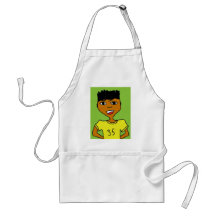 Sportsvart unge tecknad