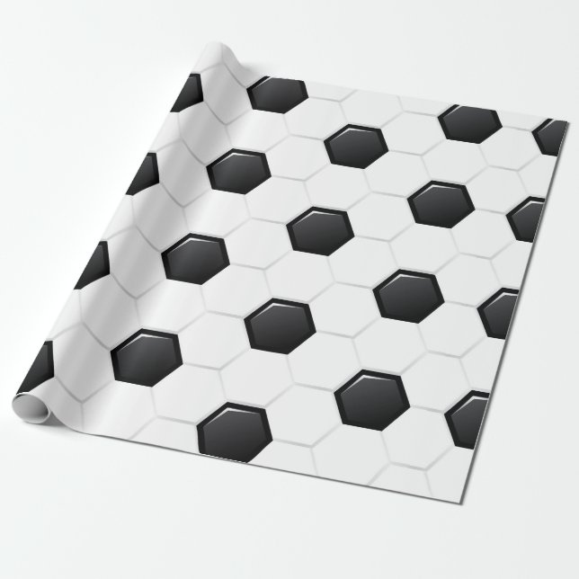 Sportteampresenter för Occar Ball Black White Presentpapper (Utrullad)