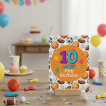 Sporttema 10-års födelsedagsinbjudan