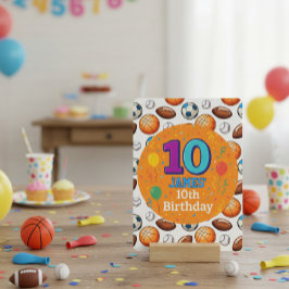 Sporttema 10-års födelsedagsinbjudan inbjudningar