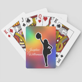 Sporttema med konstledare personifierar med namn casinokort